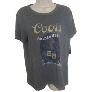 Lucky Brand Women's Coors Beer Logo T-Shirt Gray Heather Size S New $40‎